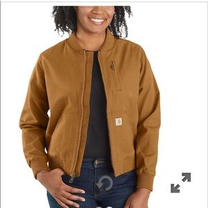 Carhartt womens canvas bomber jacket size medium, like new condition